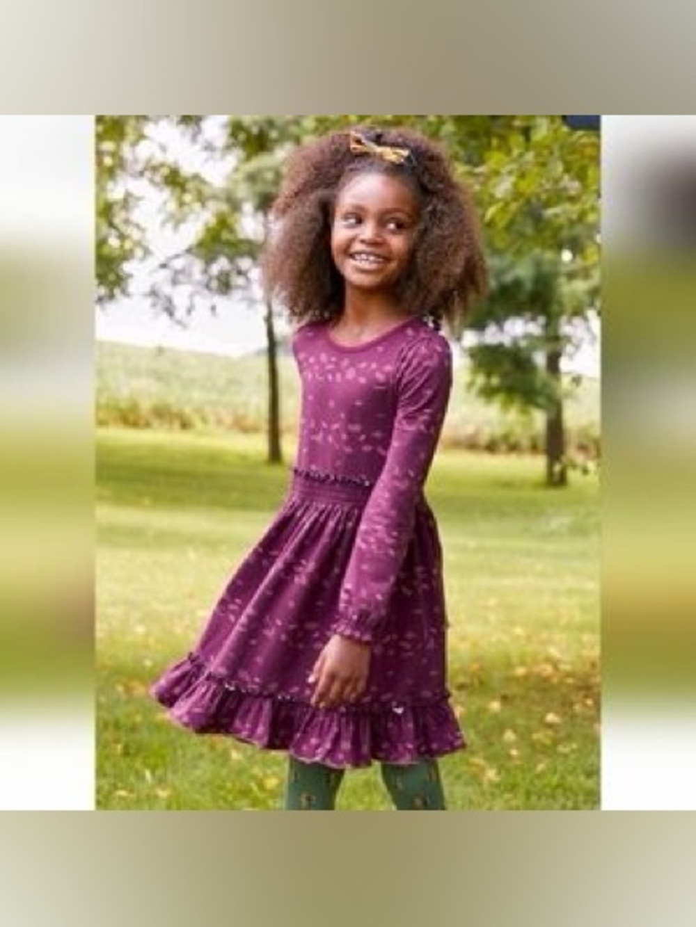Matilda Jane Girls Choose your own path Apple Cider Dress Size 4 Autumn Fall